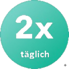 2x täglich